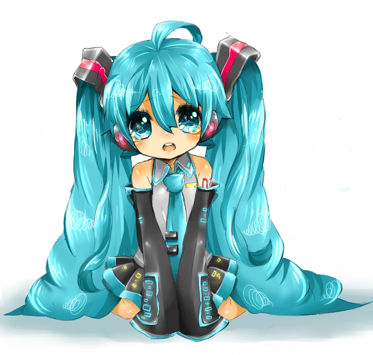 hatsune_miku headphones rojiko vocaloid