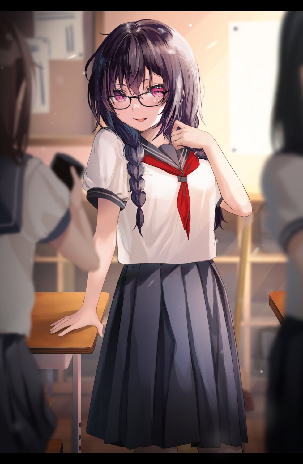 megane see_through seifuku yufou