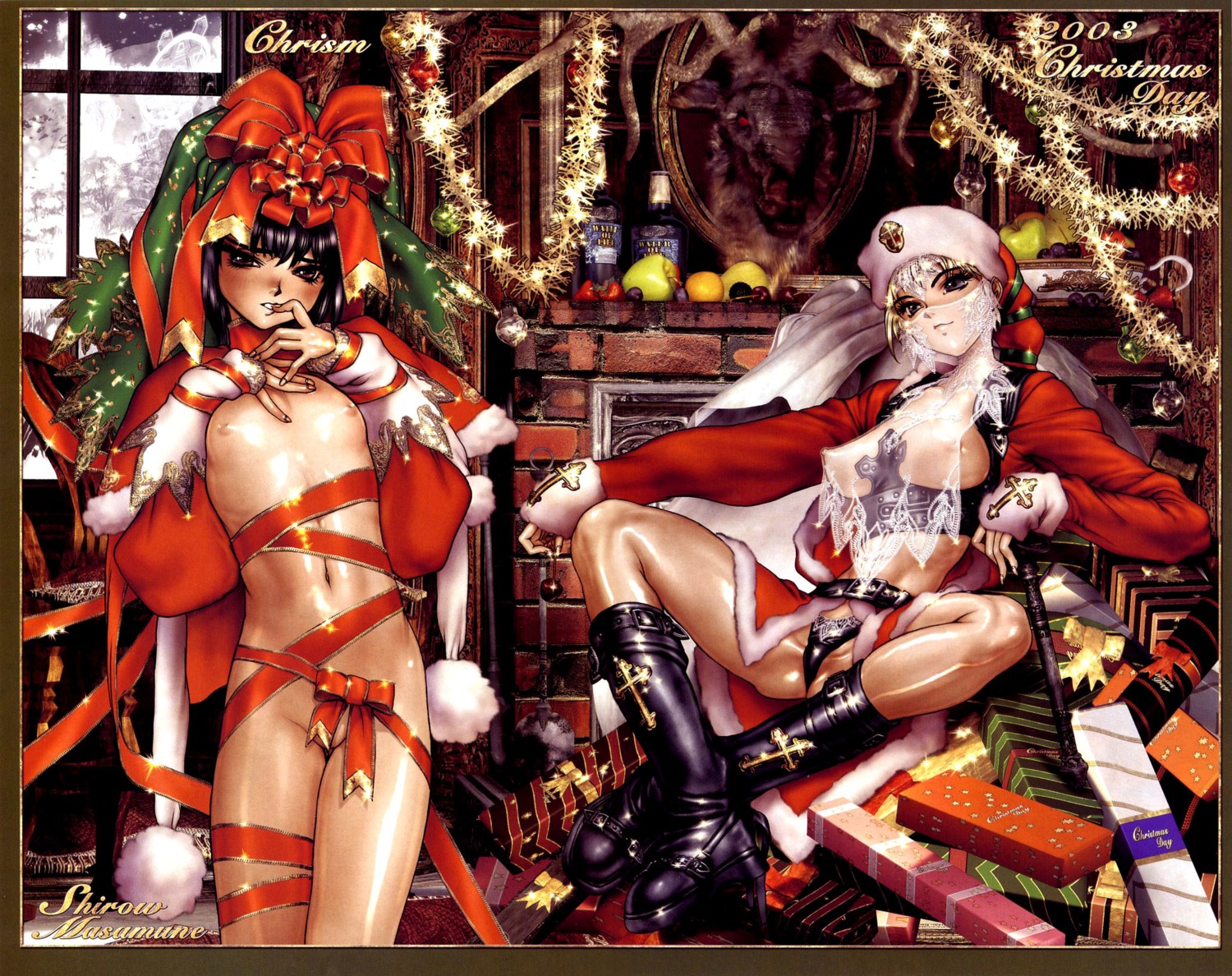 breasts christmas loli naked_ribbon nipples pantsu see_through shirow_masamune