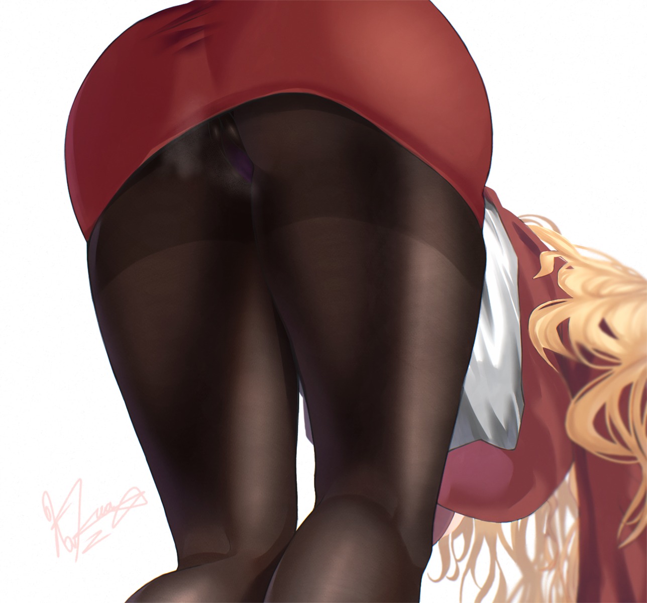 ass cameltoe hakua_(hka_art) pantsu pantyhose skirt_lift