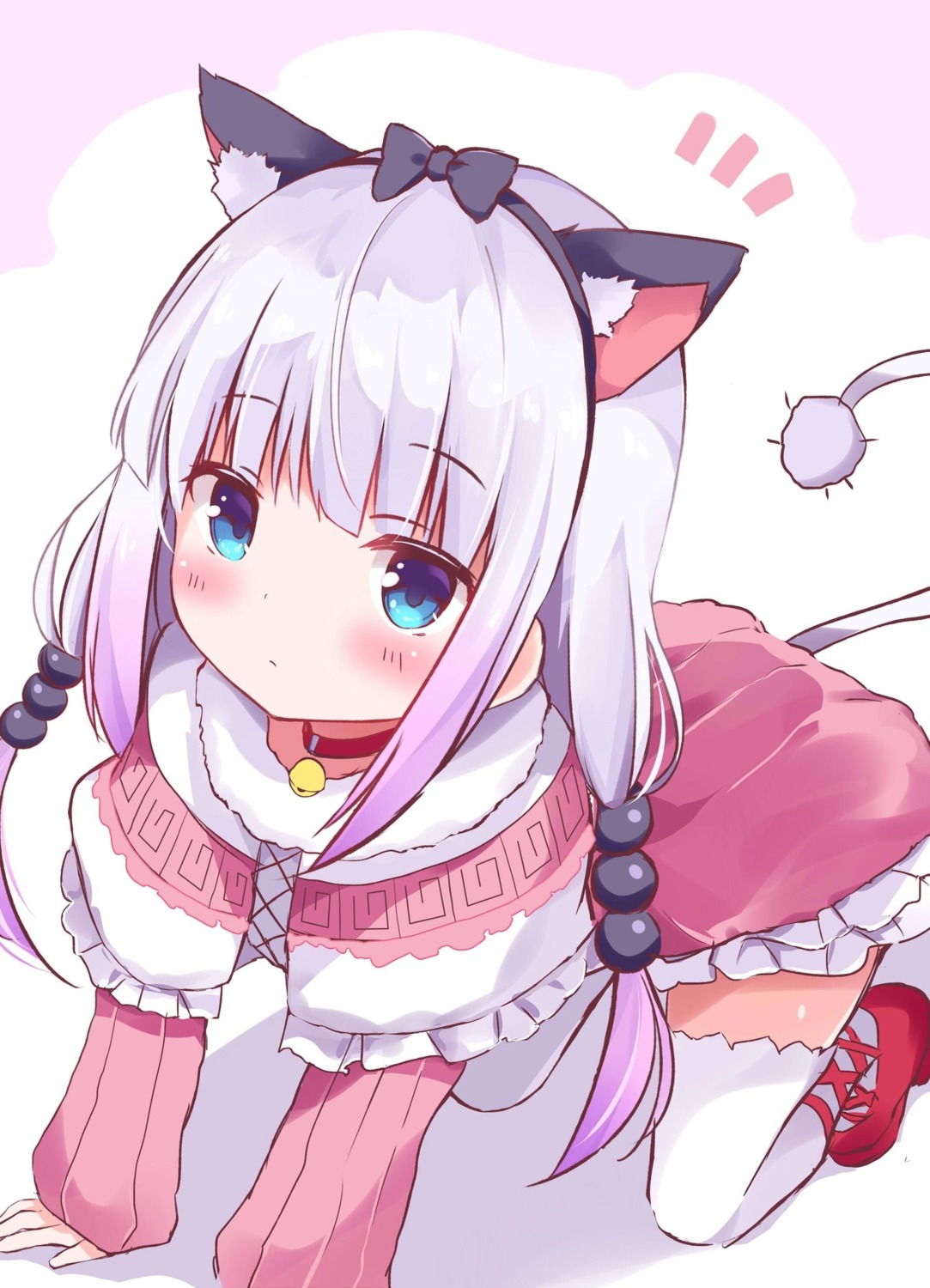 animal_ears hyurasan kanna_kamui kobayashi-san_chi_no_maid_dragon nekomimi tail thighhighs