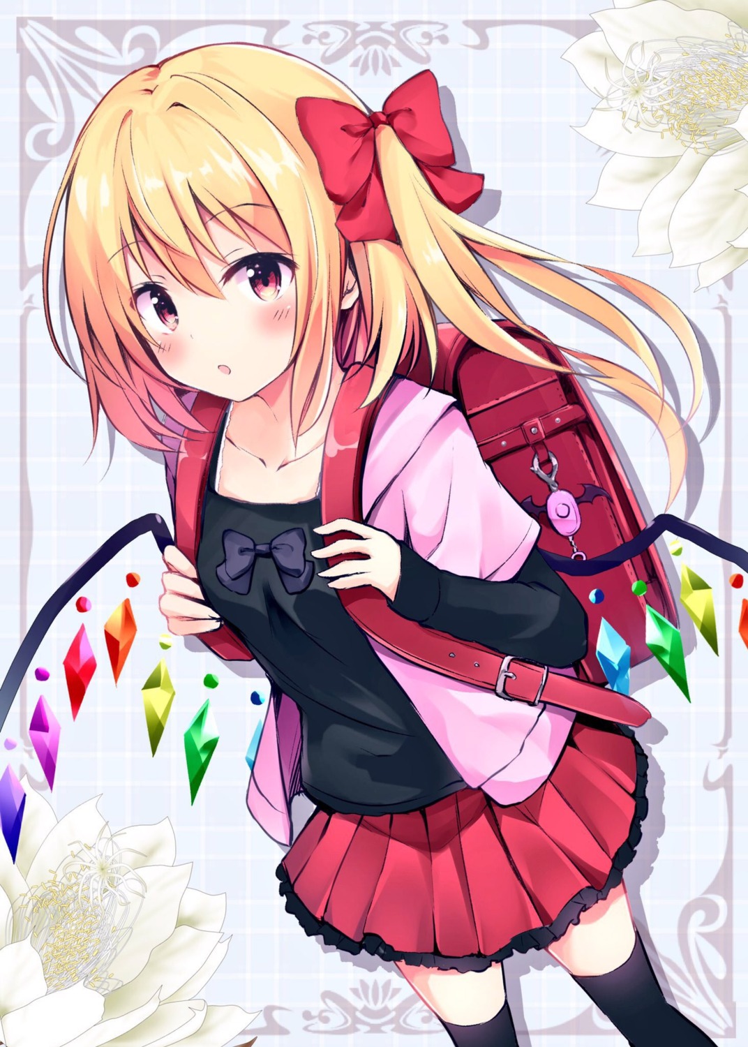 flandre_scarlet hyurasan thighhighs touhou wings