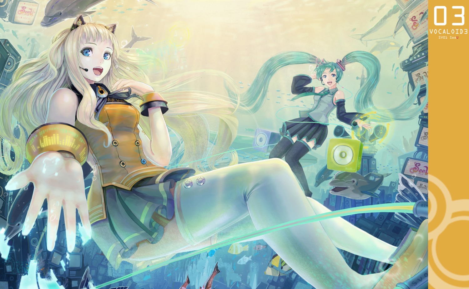 hatsune_miku neomodern seeu thighhighs vocaloid