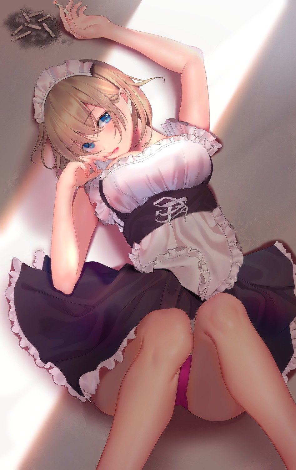 inushima maid pantsu skirt_lift