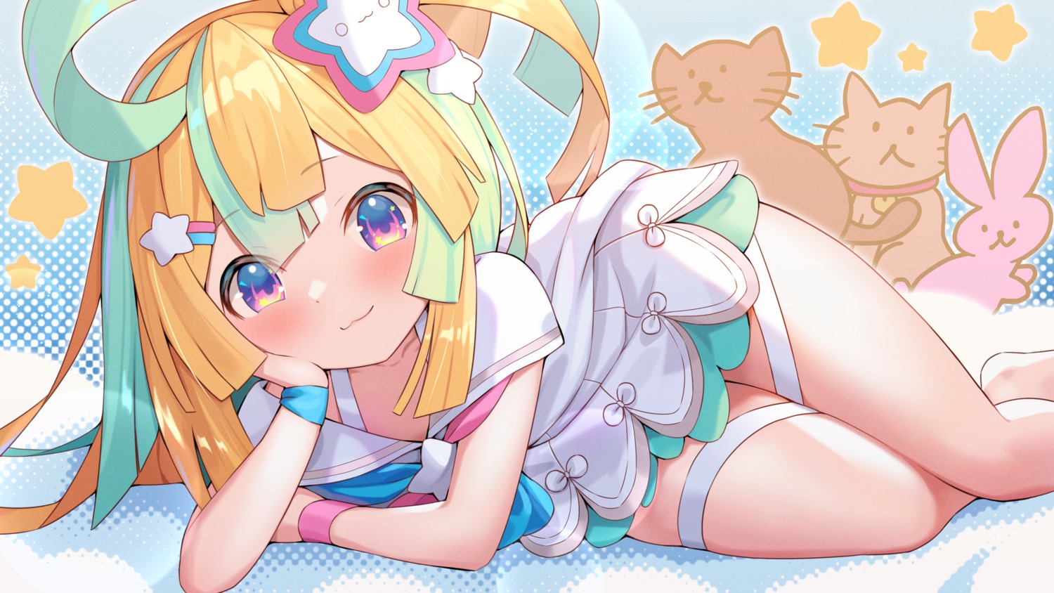 amakawa_hano bettle_(b_s_a_n) dress garter neko re:act wallpaper