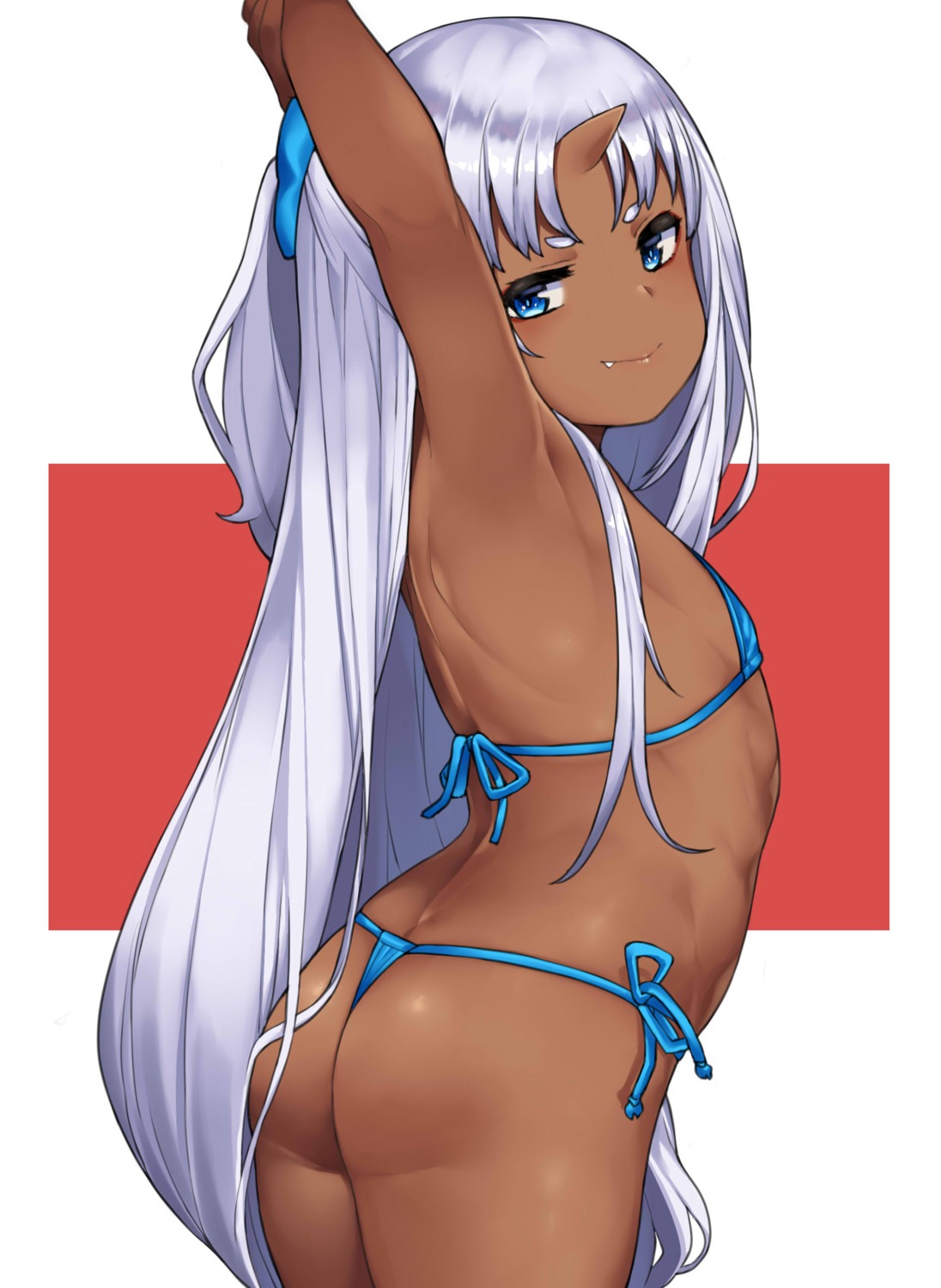 ass bikini hai_ookami horns loli swimsuits thong