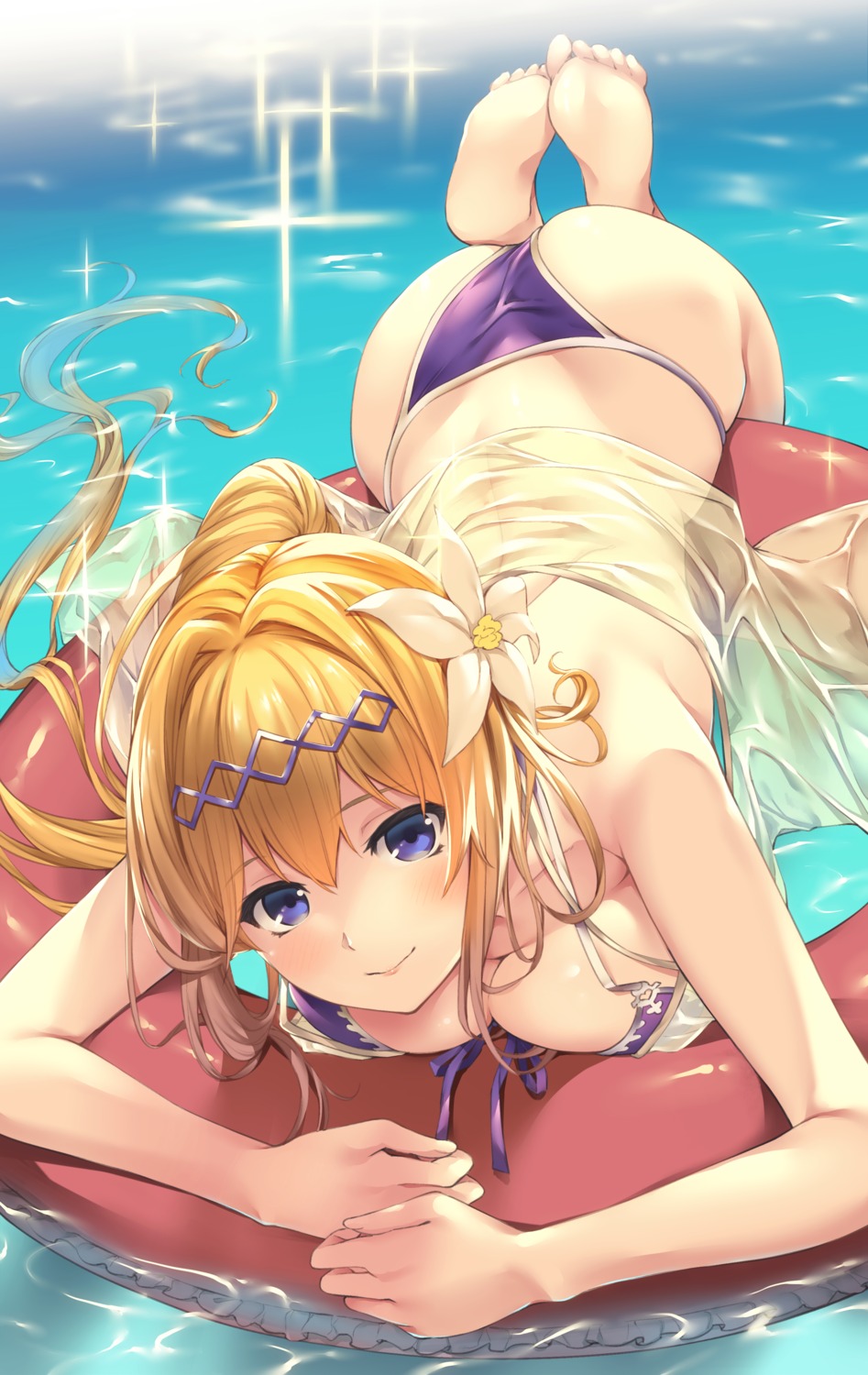 akanagi_youto ass bikini cleavage feet granblue_fantasy jeanne_d'arc jeanne_d'arc_(granblue_fantasy) see_through swimsuits