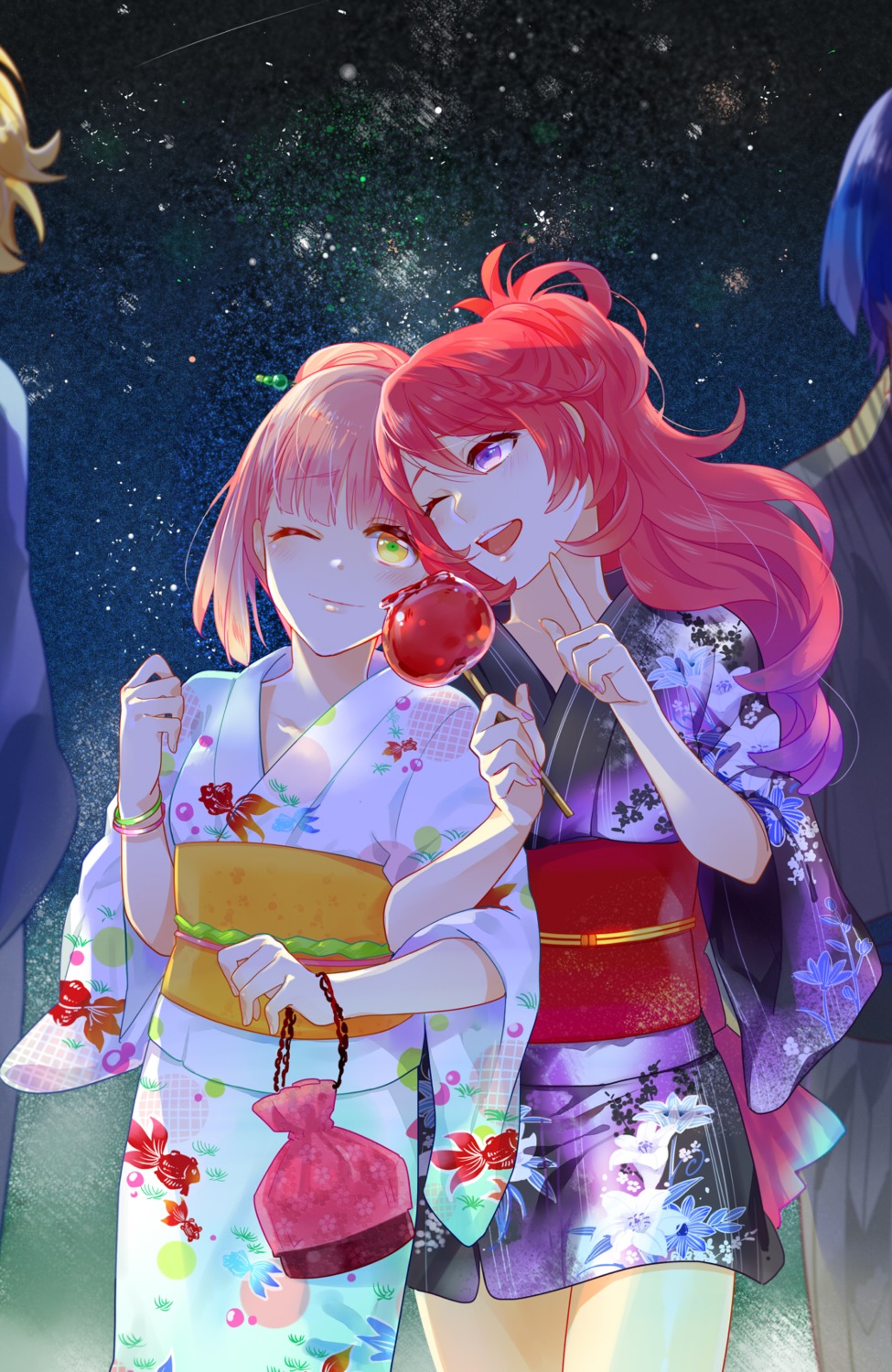 karuha nanami_haruka_(uta_no_prince_sama) shibuya_tomochika uta_no_prince_sama yukata