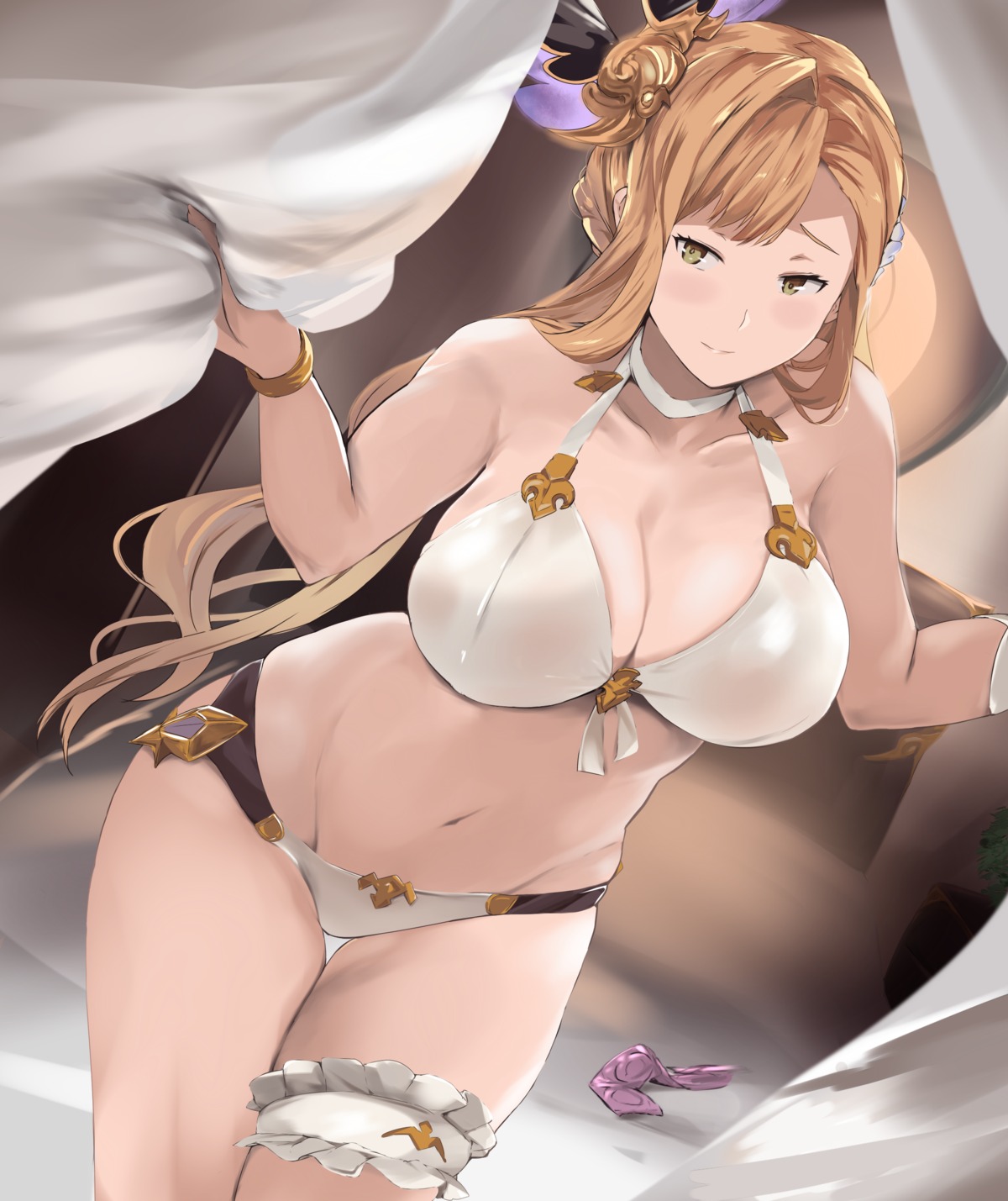 bra cafekun cleavage garter granblue_fantasy pantsu song_(granblue_fantasy)