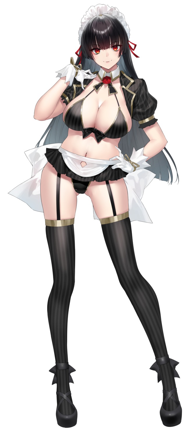 bikini maid stockings swimsuits thighhighs yamanokami_eaka