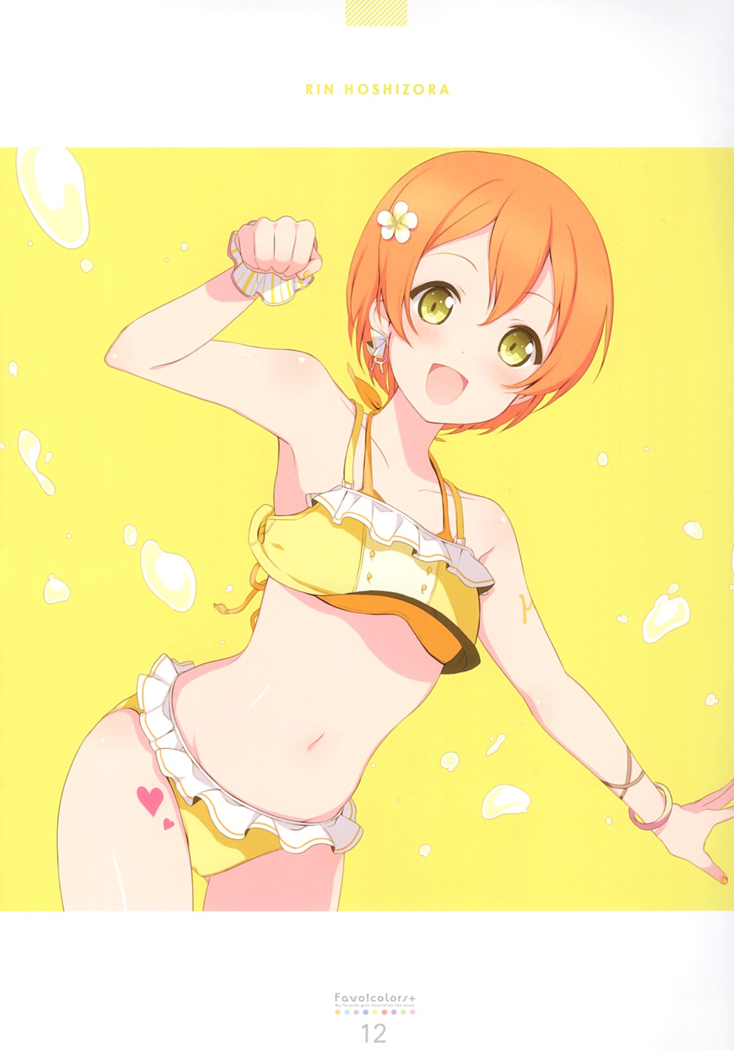 6u bikini eternal_land hoshizora_rin love_live! love_live!_(series) swimsuits tattoo