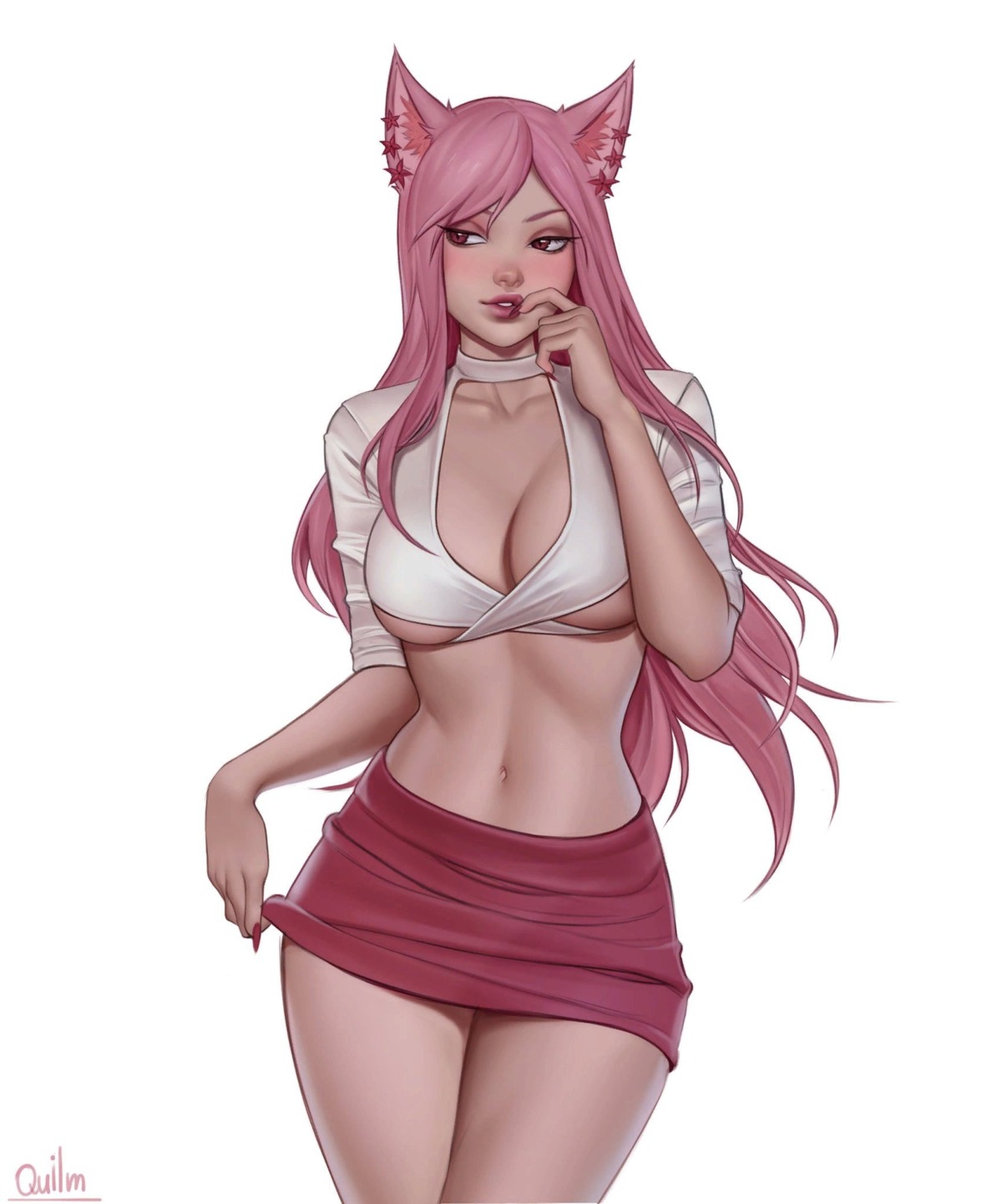 animal_ears no_bra quilm3 skirt_lift