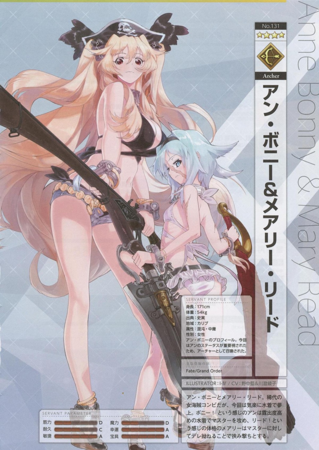 I Iv Fate Grand Order Anne Bonny Fate Grand Order Mary Read Fate Grand Order Ass Bikini Cleavage Gun Heels Profile Page Swimsuits Sword Binding Discoloration Yande Re