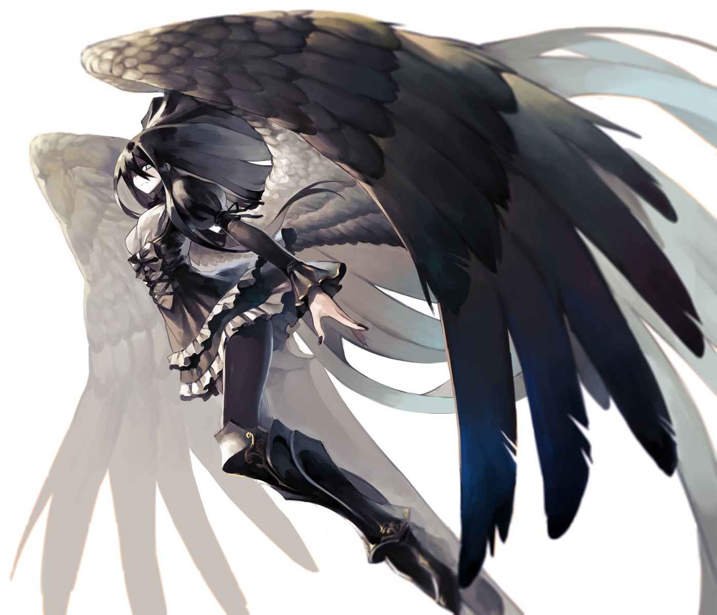 angel armor azuki_(azuki-taste) dress lolita_fashion pantyhose wings