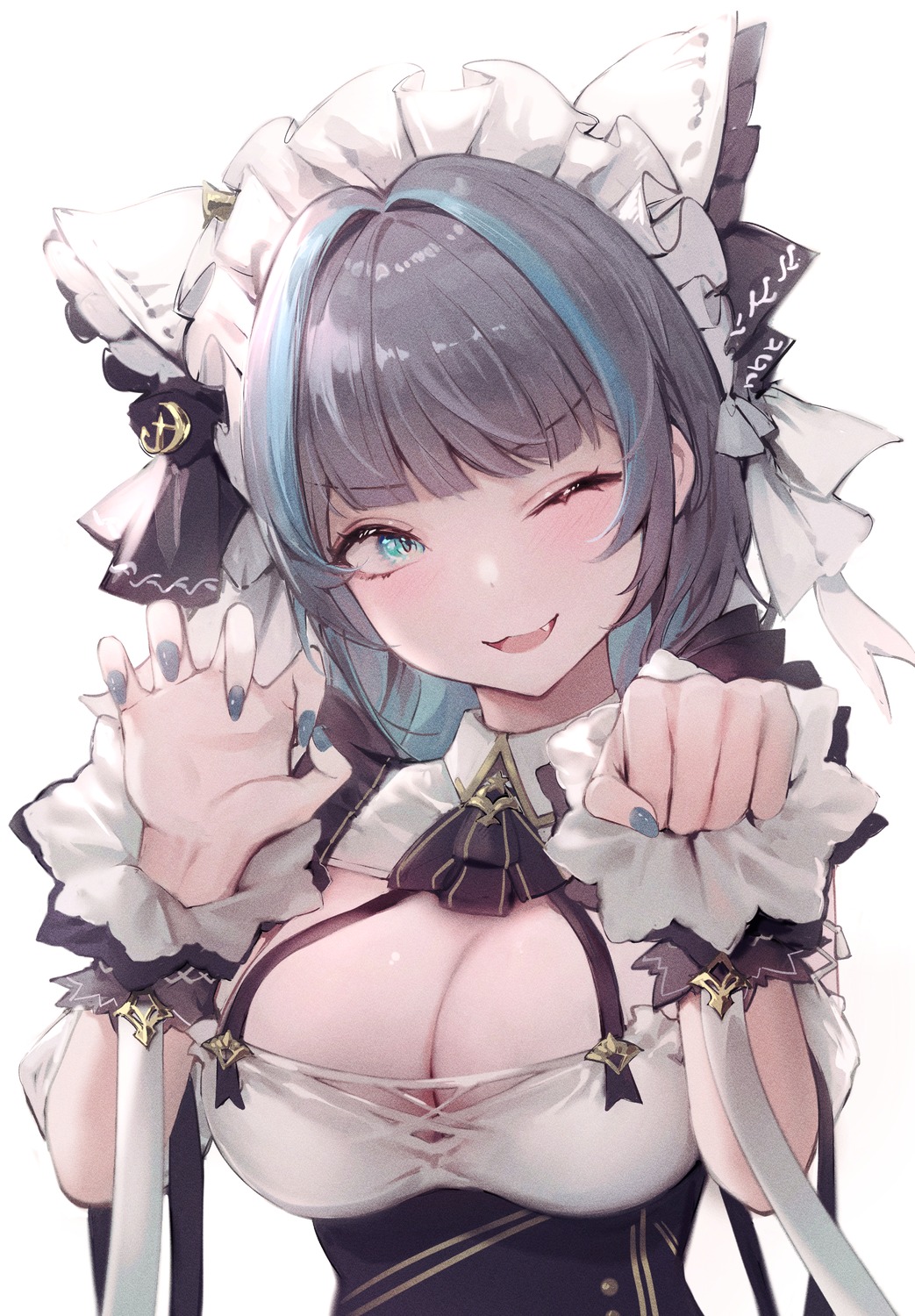 azur_lane cheshire_(azur_lane) maid no_bra yamiiv