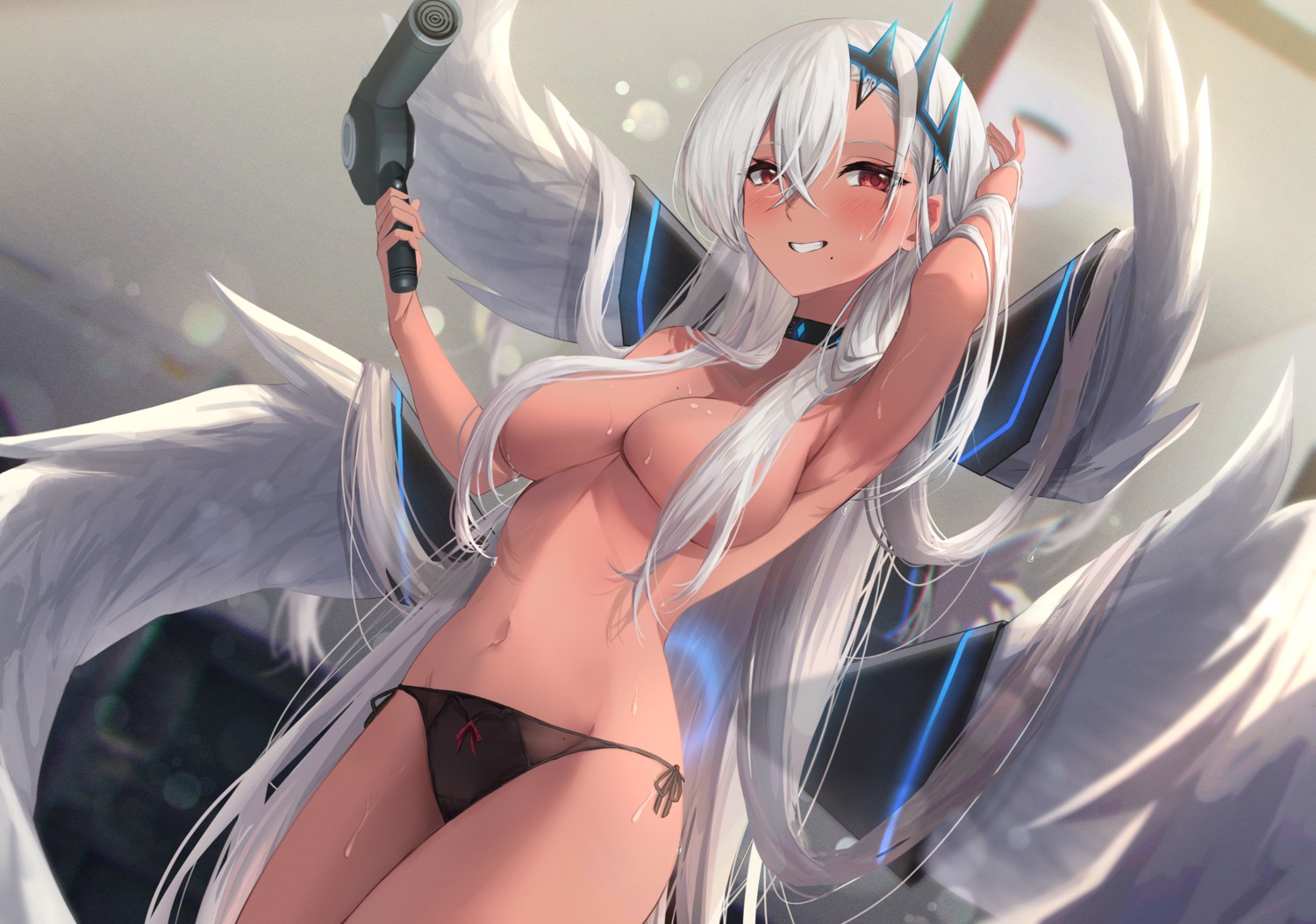 anemone_noa pantsu string_panties topless wings