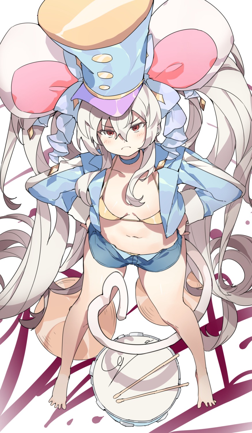 animal_ears bikini_top dungeon_fighter gogoco open_shirt swimsuits tail