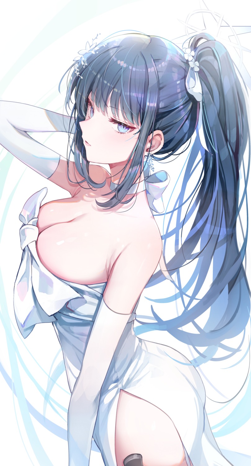 blue_archive dress halo joumae_saori misyune no_bra