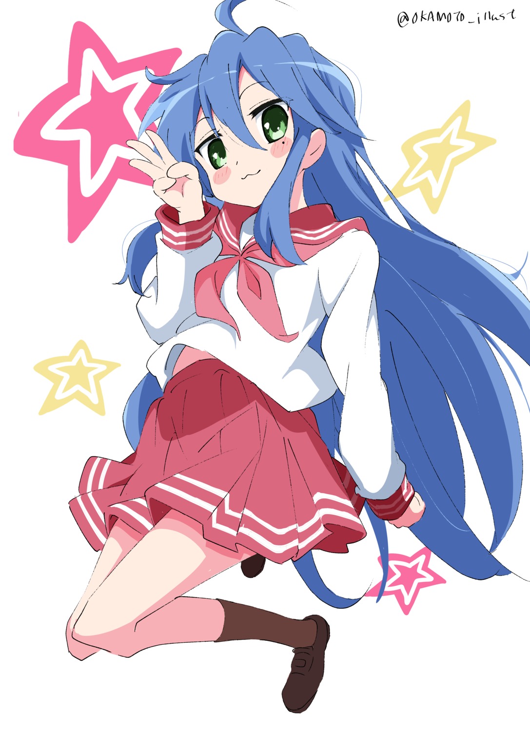 izumi_konata lucky_star seifuku tagme