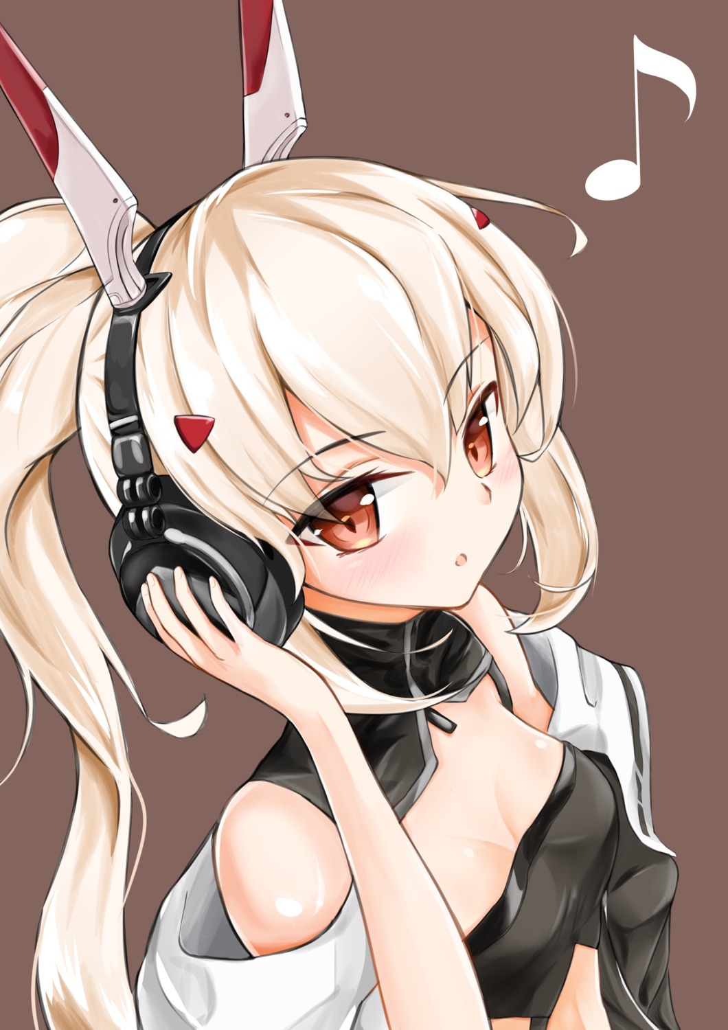 ayanami_(azur_lane) azur_lane cleavage headphones limitlimlim