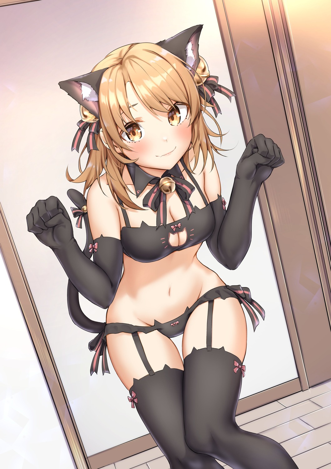 animal_ears isshiki_iroha nekomimi sahara_gensei stockings tail thighhighs yahari_ore_no_seishun_lovecome_wa_machigatteiru.