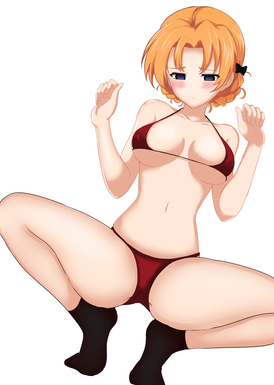 aikir_(jml5160) bikini erect_nipples girls_und_panzer orange_pekoe swimsuits