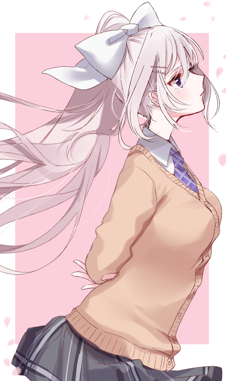 higuchi_kaede misumi nijisanji seifuku sweater