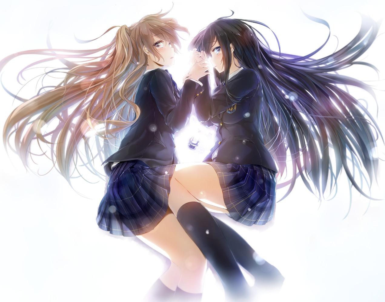 ogiso_setsuna seifuku touma_kazusa white_album white_album_2 wingheart