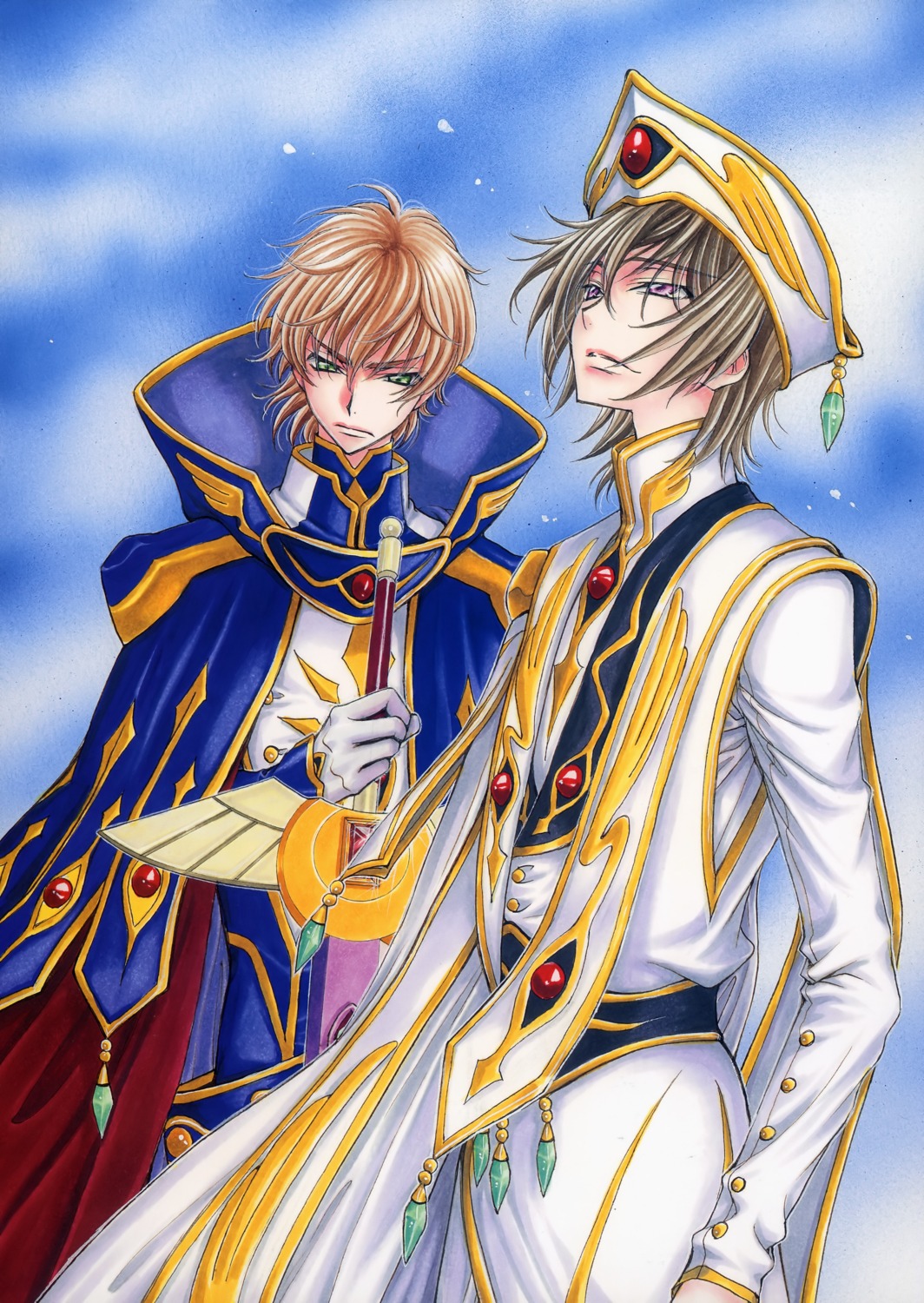 code_geass kururugi_suzaku lelouch_lamperouge male tsuda_mikiyo