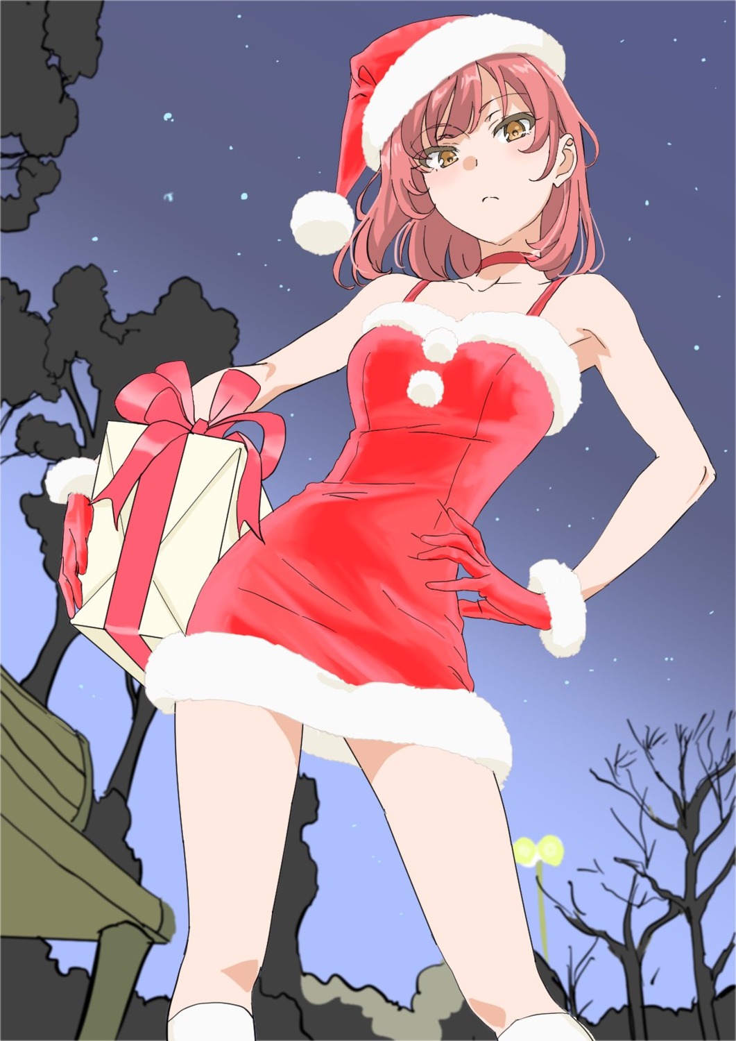 christmas dress kamisato_saki seishun_buta_yarou tamura_satomi