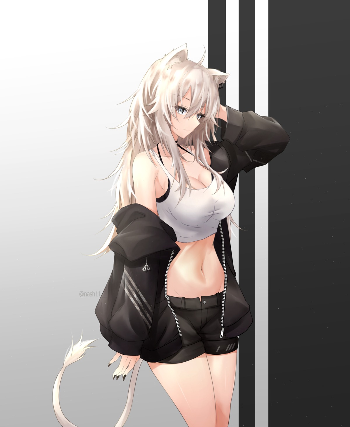 animal_ears bra cleavage hololive nash11 shishiro_botan tail