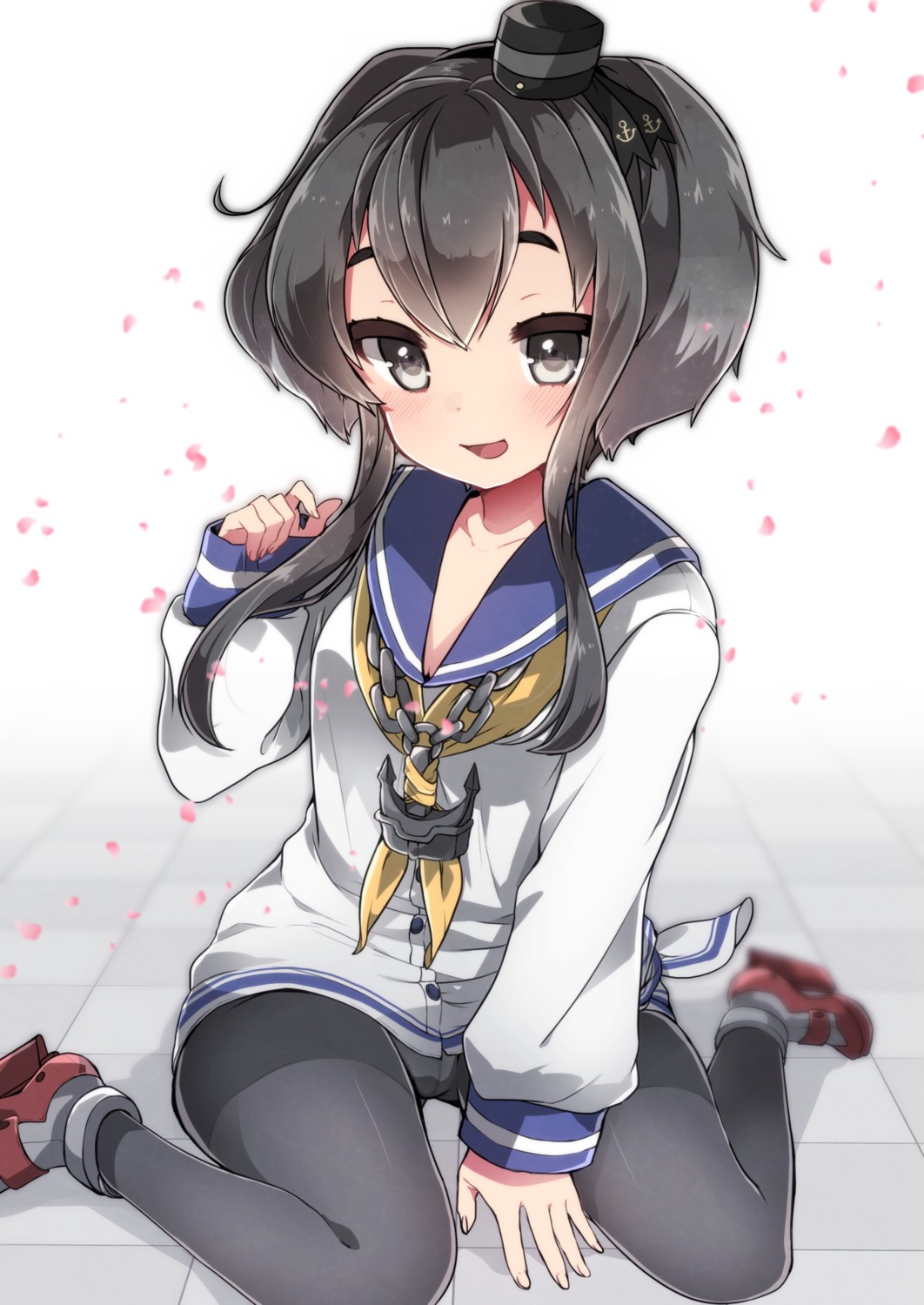 heels kantai_collection pantyhose sama_samasa seifuku tokitsukaze_(kancolle)