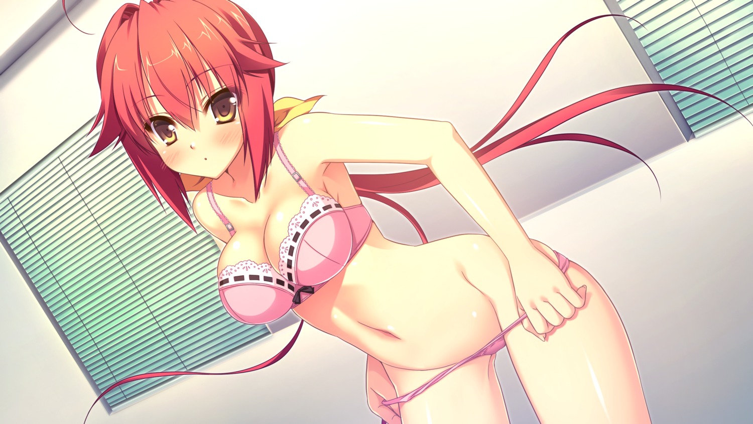 alcot bra cleavage kamishiro_yuka naka_no_hito_nado_inai narumi_yuu pantsu panty_pull undressing