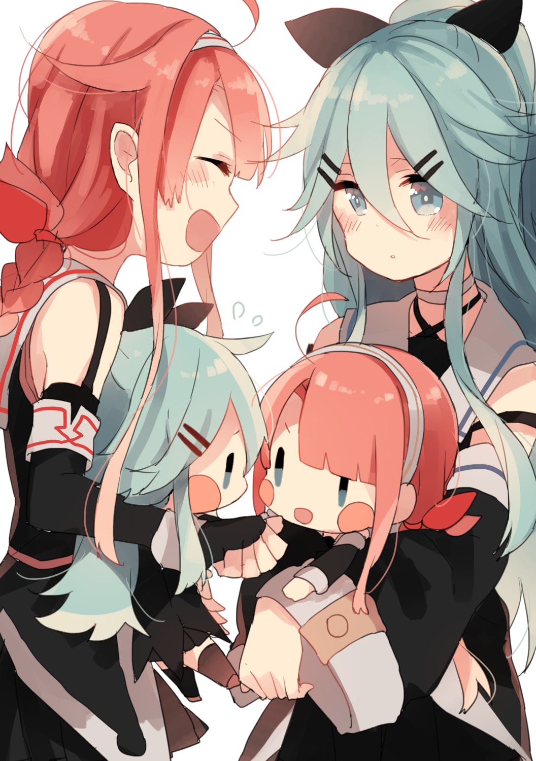 kantai_collection kawakaze_(kancolle) kousaka_karasu seifuku yamakaze_(kancolle)