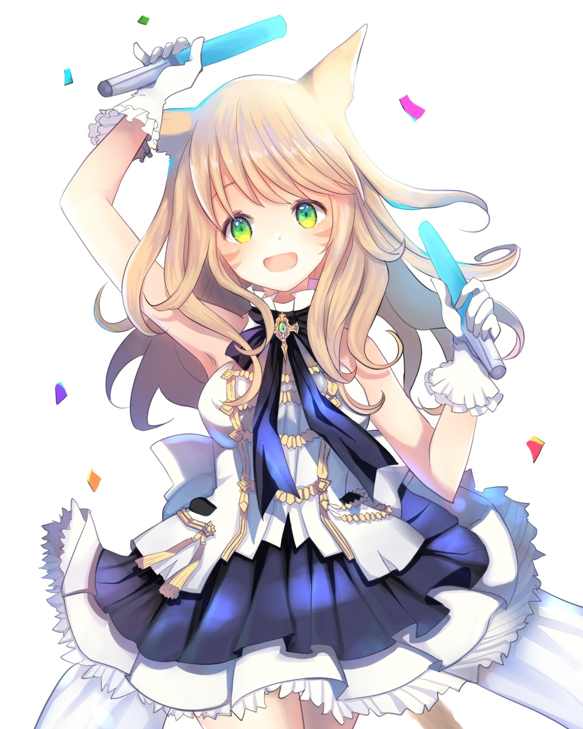 animal_ears dress final_fantasy final_fantasy_xiv mare_(72342028) miqo'te skirt_lift