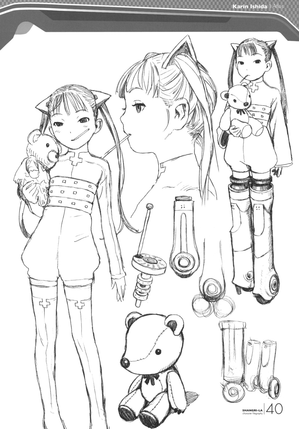 character_design ishida_karin monochrome range_murata shangri-la sketch