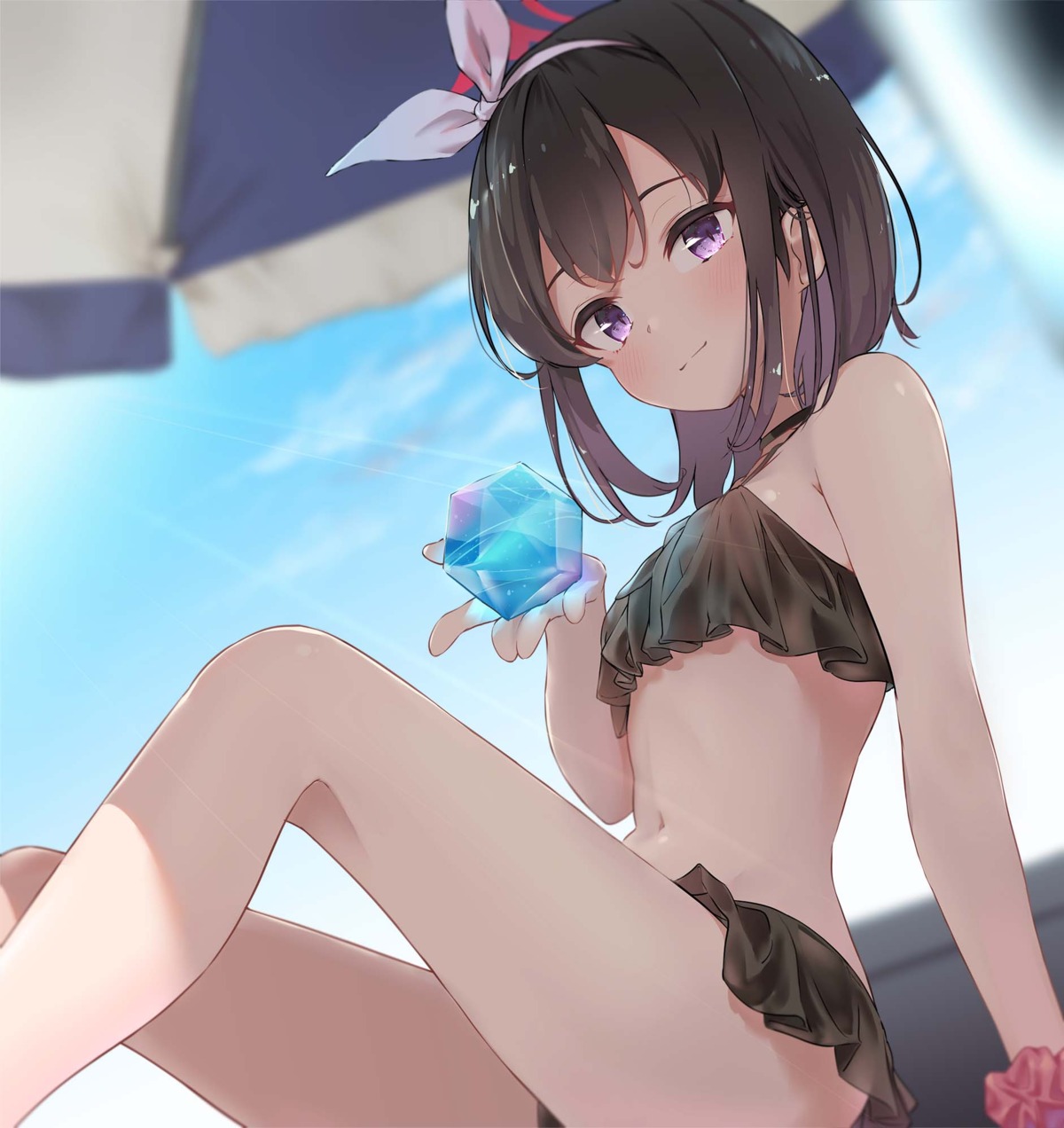 bikini blue_archive halo jpeg_artifacts minase_yuki shizuyama_mashiro swimsuits