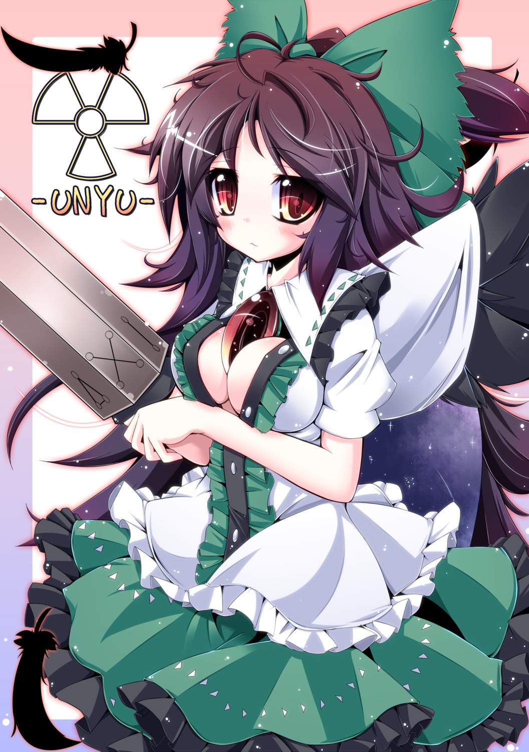 cleavage futase_hijiri reiuji_utsuho touhou