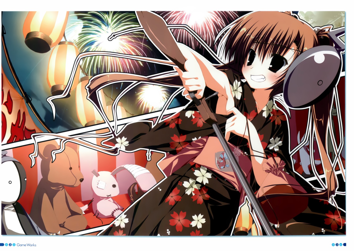 fixed gun h2o_~footprints_in_the_sand~ kagome tabata_yui yukata