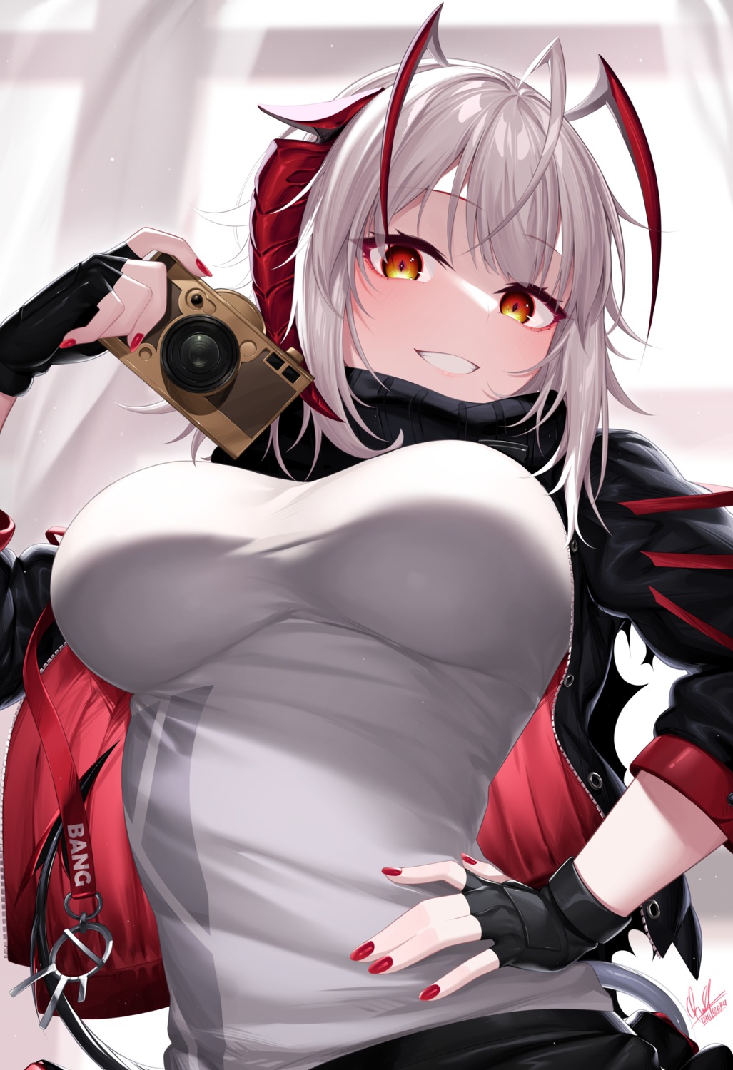 arknights horns izulizuru tail w_(arknights)