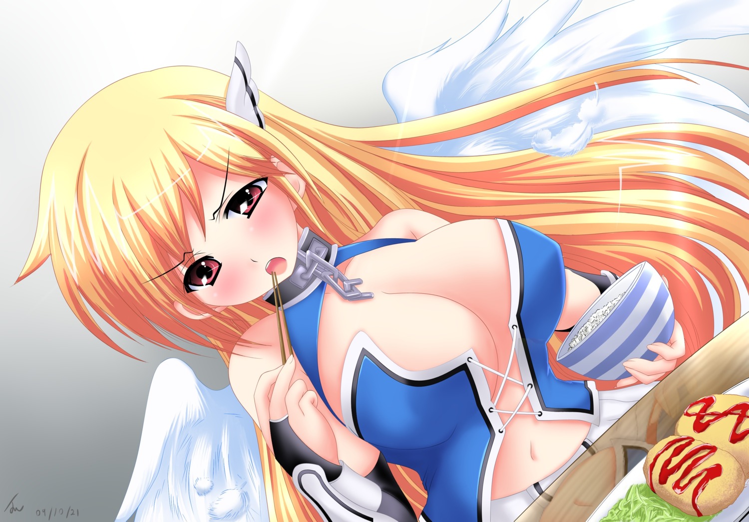 astraea cleavage sora_no_otoshimono tagme