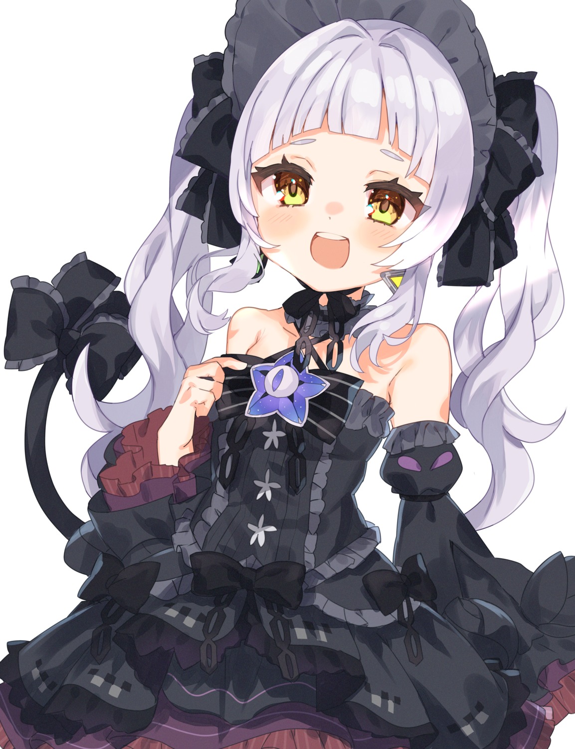 animal_ears dress gothic_lolita hololive lolita_fashion murasaki_shion nekomimi noi_mine tail