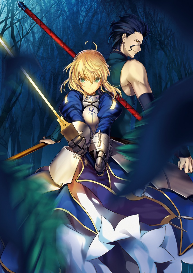 armor fate/stay_night fate/zero kingchenxi lancer_(fate/zero) saber sword weapon