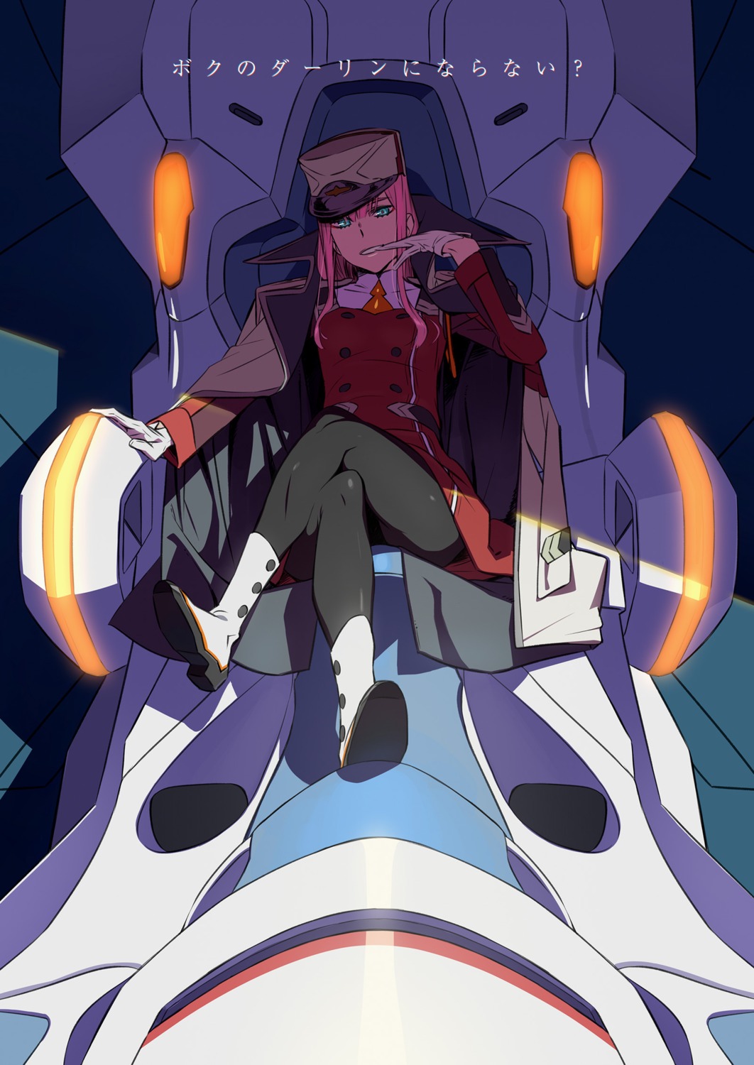 darling_in_the_franxx heels mecha pantyhose tanaka_masayoshi uniform zero_two_(darling_in_the_franxx)