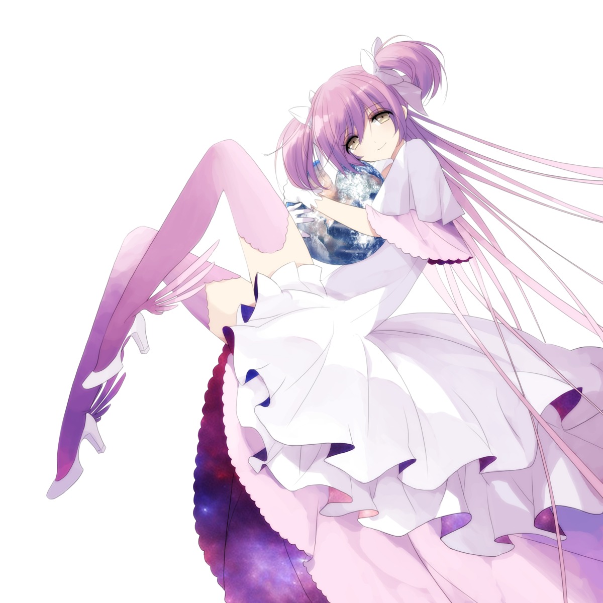 dress heels kaname_madoka mahou_shoujo_madoka_magica misteor thighhighs ultimate_madoka