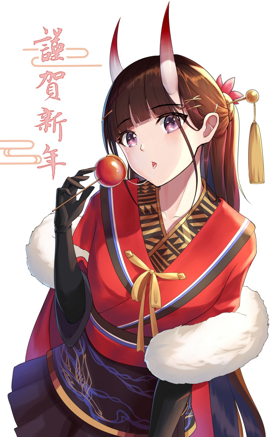 azur_lane horns japanese_clothes kouase noshiro_(azur_lane)