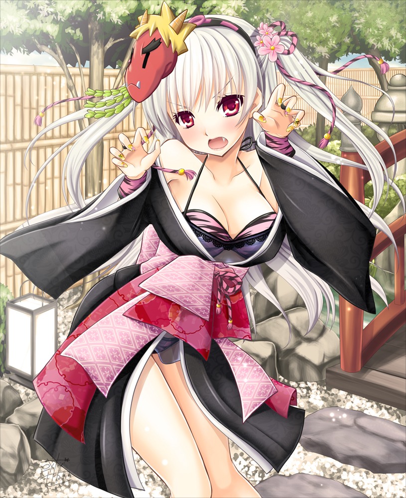 alto_seneka bra cleavage kimono pantsu