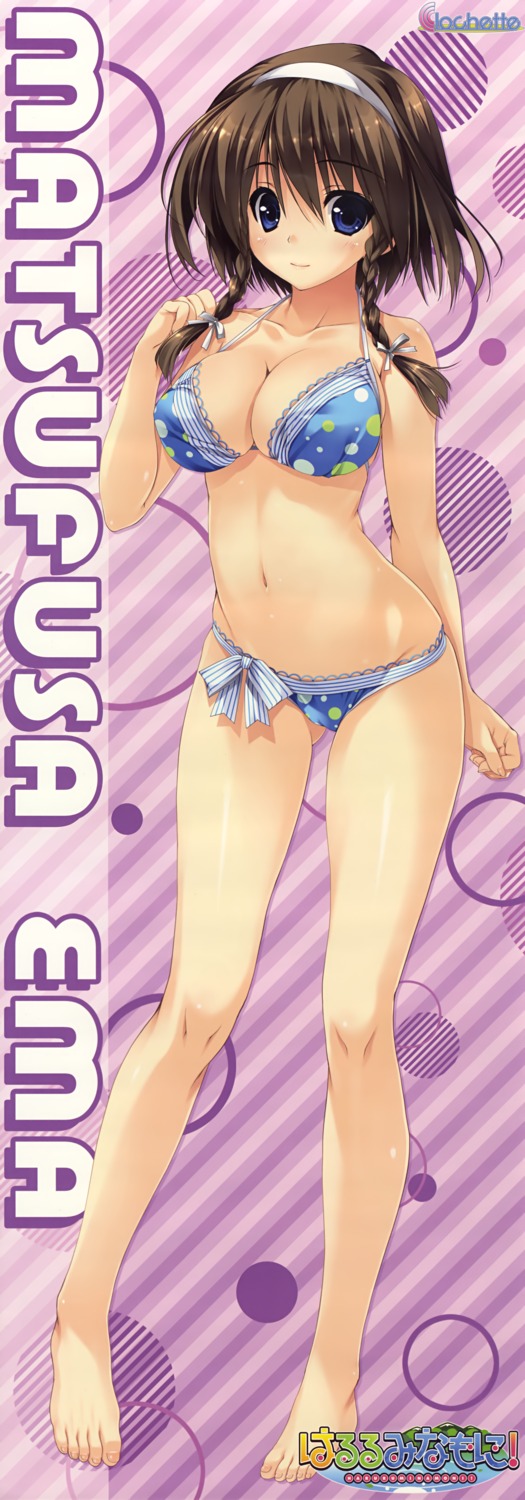 bikini cleavage clochette haruru_minamo_ni! matsufusa_ema shintarou stick_poster swimsuits