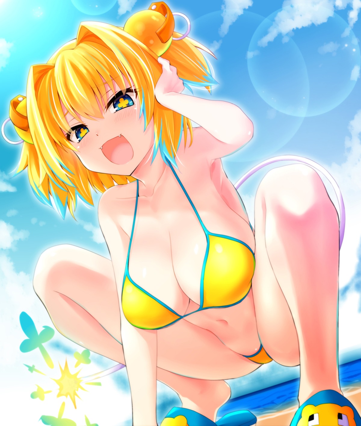 bikini bomber_girl cleavage pine_(bombergirl) swimsuits watarai_kou