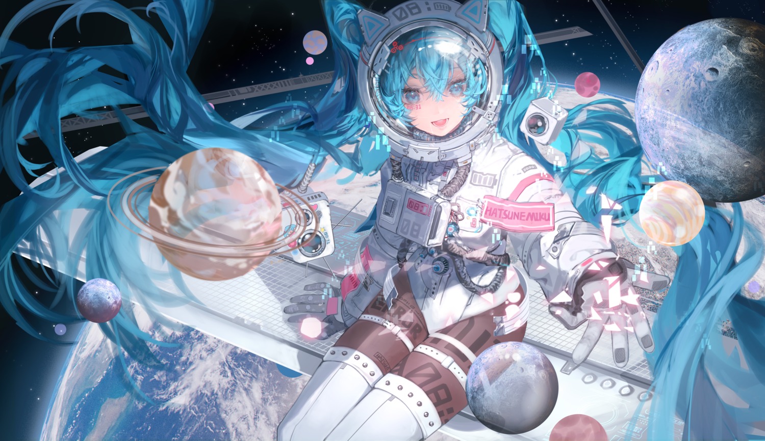 animal_ears bodysuit garter hatsune_miku kelezi nekomimi tattoo thighhighs vocaloid